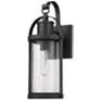 Roundhouse 15 3/4" High Black Outdoor Wall Light in scene