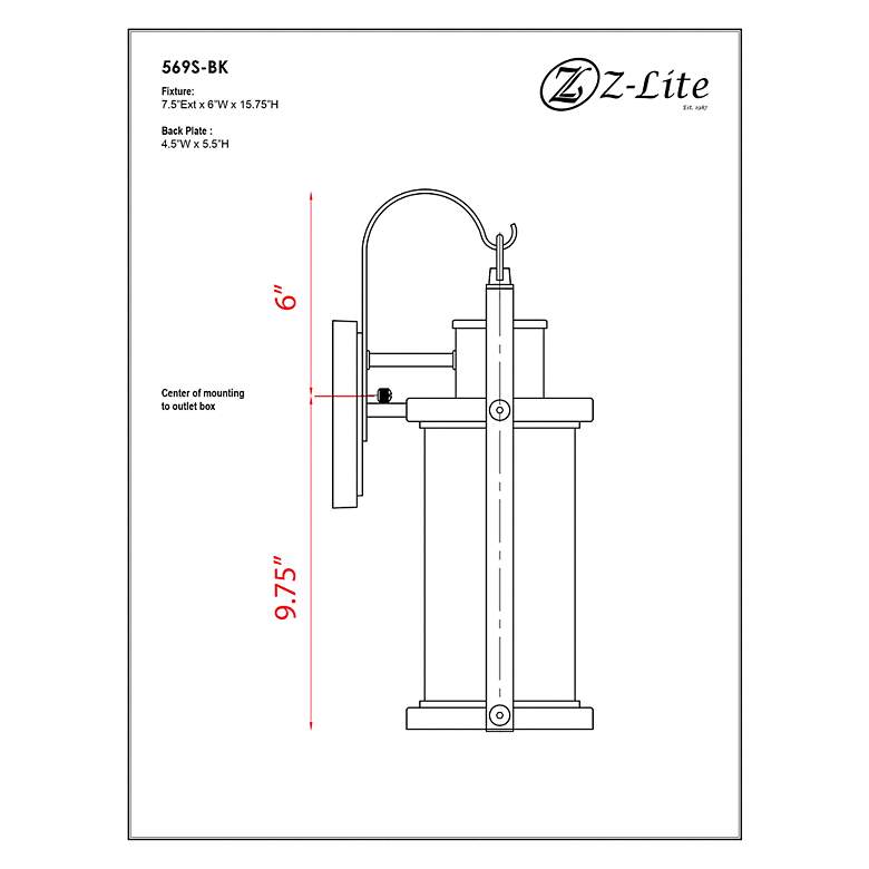 Image 7 Roundhouse 15 3/4" High Black Outdoor Wall Light more views