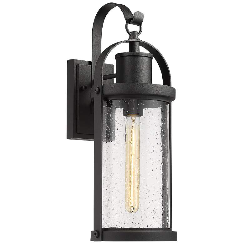 Image 2 Roundhouse 19 1/2" High Black Outdoor Wall Light
