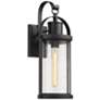 Roundhouse 19 1/2" High Black Outdoor Wall Light in scene