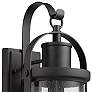 Roundhouse 19 1/2" High Black Outdoor Wall Light in scene
