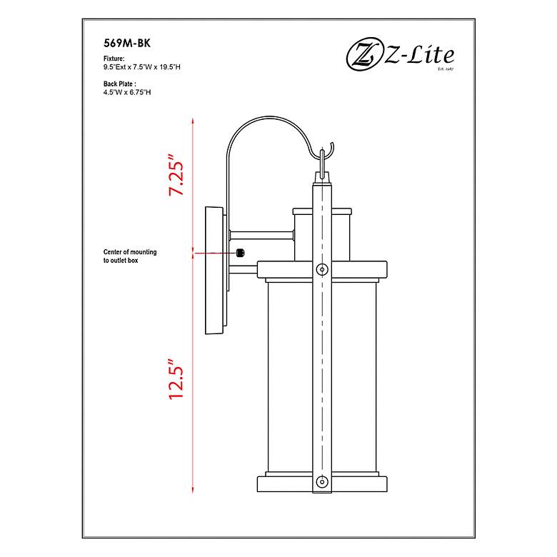 Image 7 Roundhouse 19 1/2" High Black Outdoor Wall Light more views