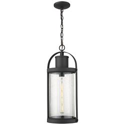 Roundhouse 22 1/2" High Black Outdoor Hanging Light