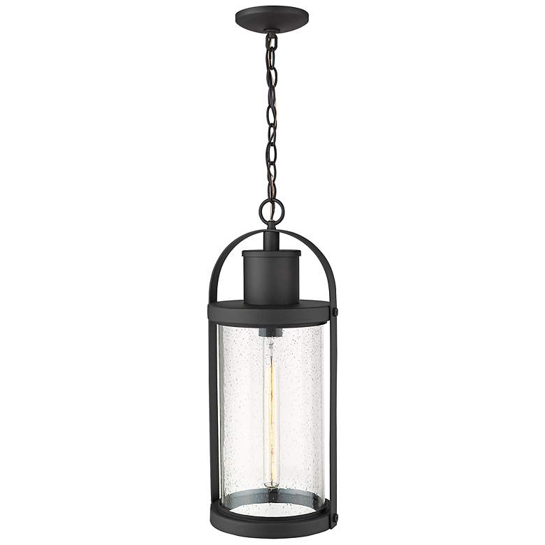 Image 4 Roundhouse 22 1/2" High Black Outdoor Hanging Light more views
