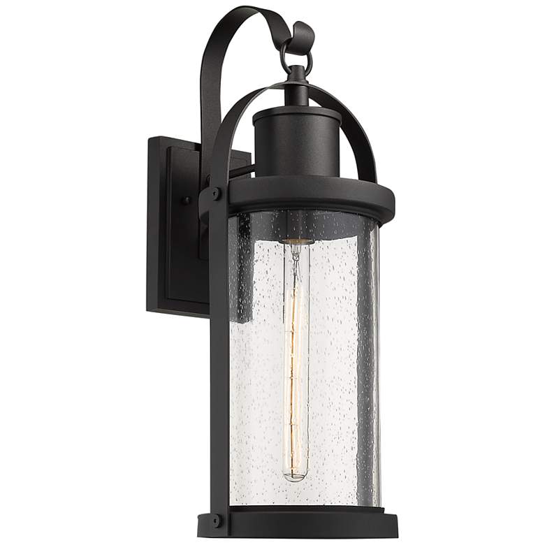 Image 2 Roundhouse 24 3/4 inch High Black Outdoor Wall Light
