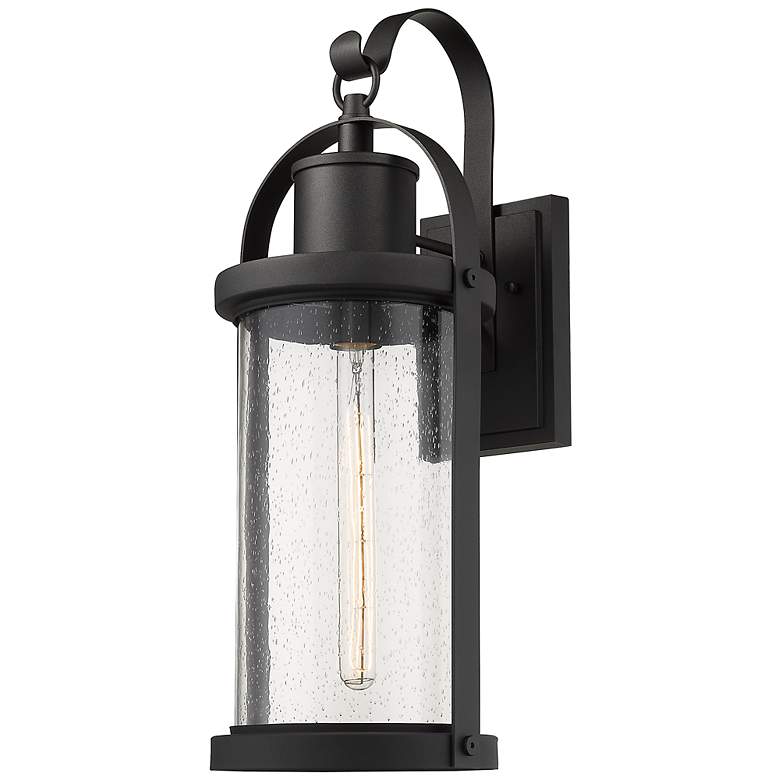 Image 2 Roundhouse 24 3/4" High Black Outdoor Wall Light