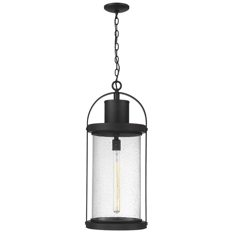 Image 3 Roundhouse 28 1/4 inch High Black Outdoor Hanging Light