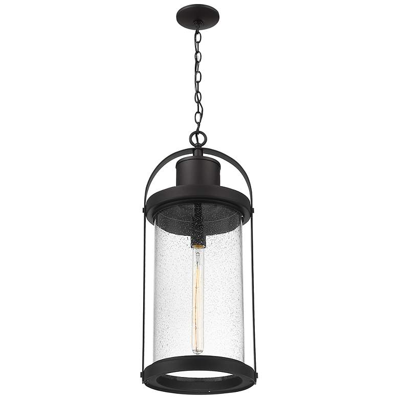 Image 5 Roundhouse 28 1/4" High Black Outdoor Hanging Light more views