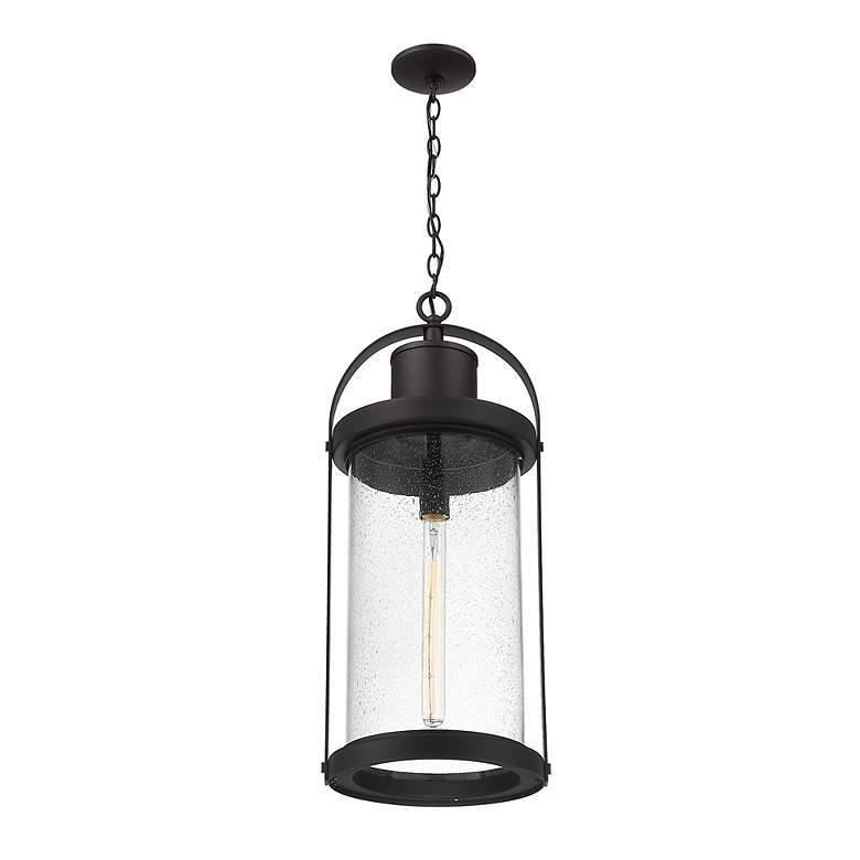 Image 6 Roundhouse 28 1/4 inch High Black Outdoor Hanging Light more views