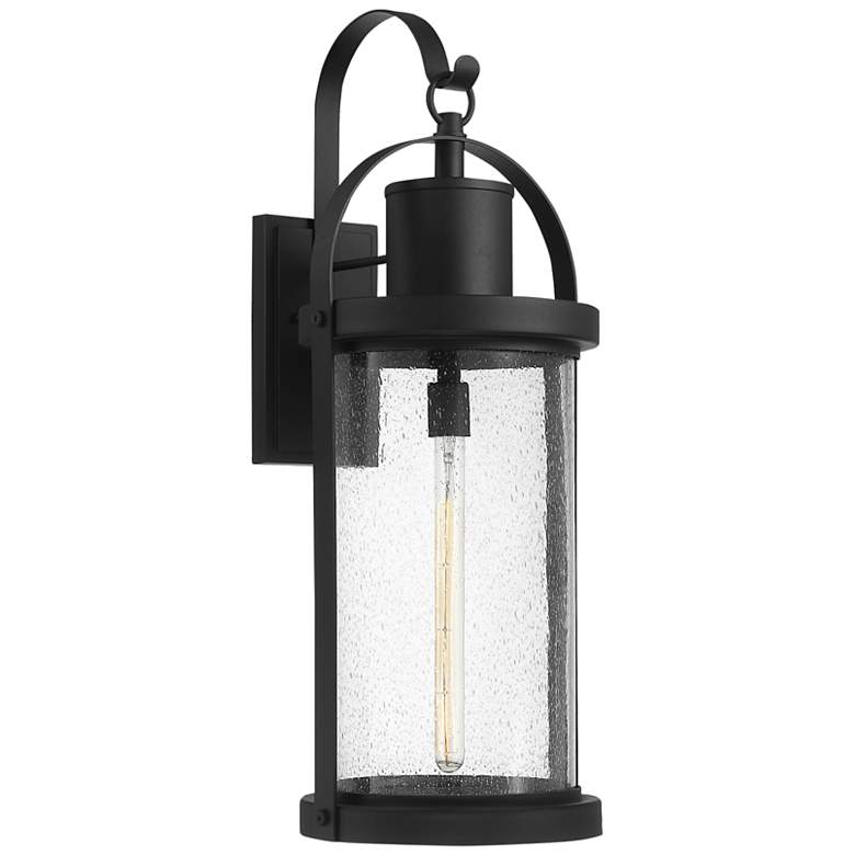 Roundhouse 31 3/4&quot; High Black Outdoor Wall Light