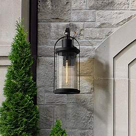 Image2 of Roundhouse 31 3/4" High Black Outdoor Wall Light