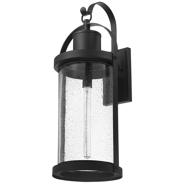 Roundhouse 31 3/4&quot; High Black Outdoor Wall Light more views