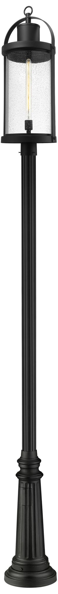 Roundhouse by Z-Lite Black 125.75 inch 1 Light Outdoor Post Mounted Fixture