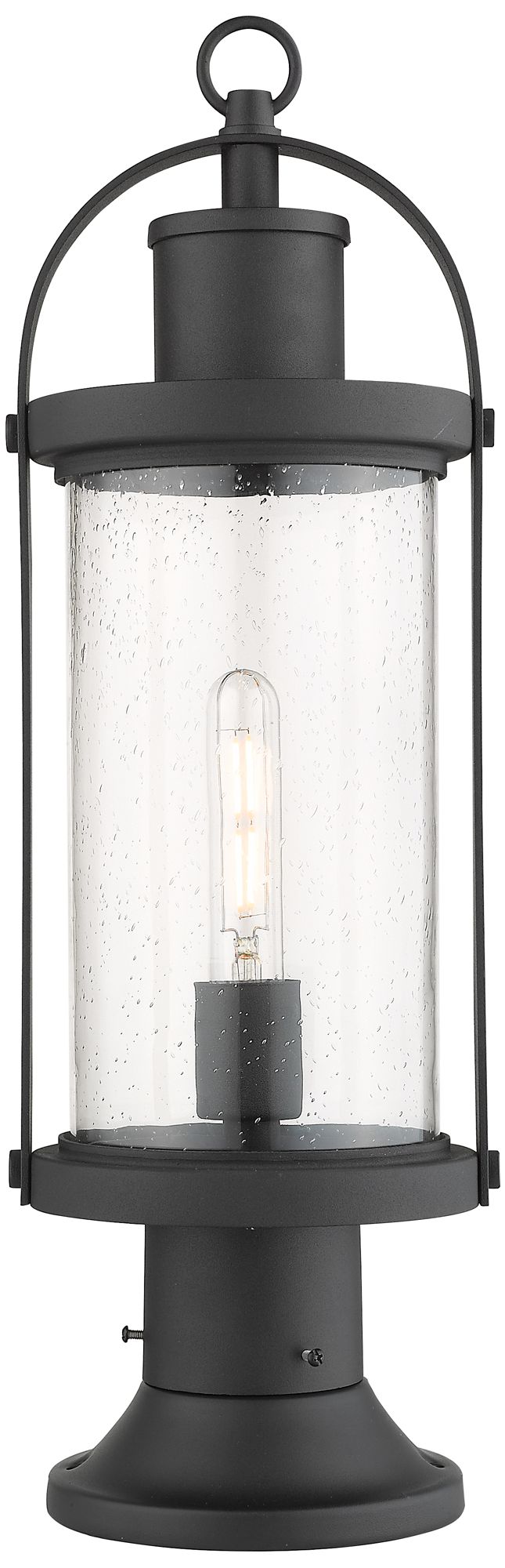 Roundhouse by Z-Lite Black 22.5 inch 1 Light Outdoor Pier Mounted Fixture