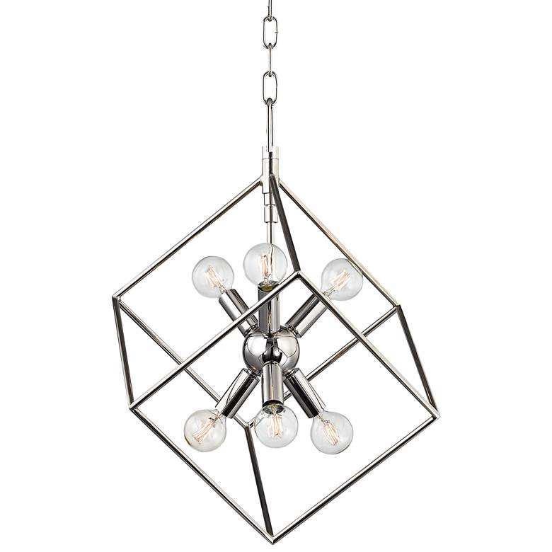 Image 1 Roundout 16 3/4" Wide Polished Nickel Pendant Light
