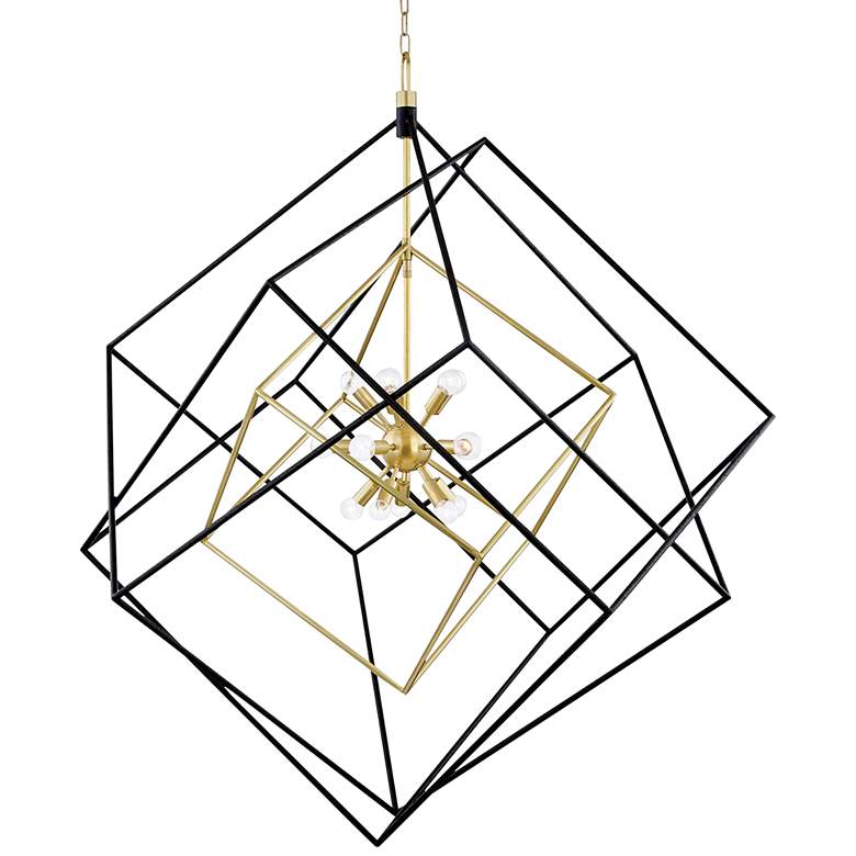 Image 1 Roundout 42 inch Wide Aged Brass 15-Light Pendant Light