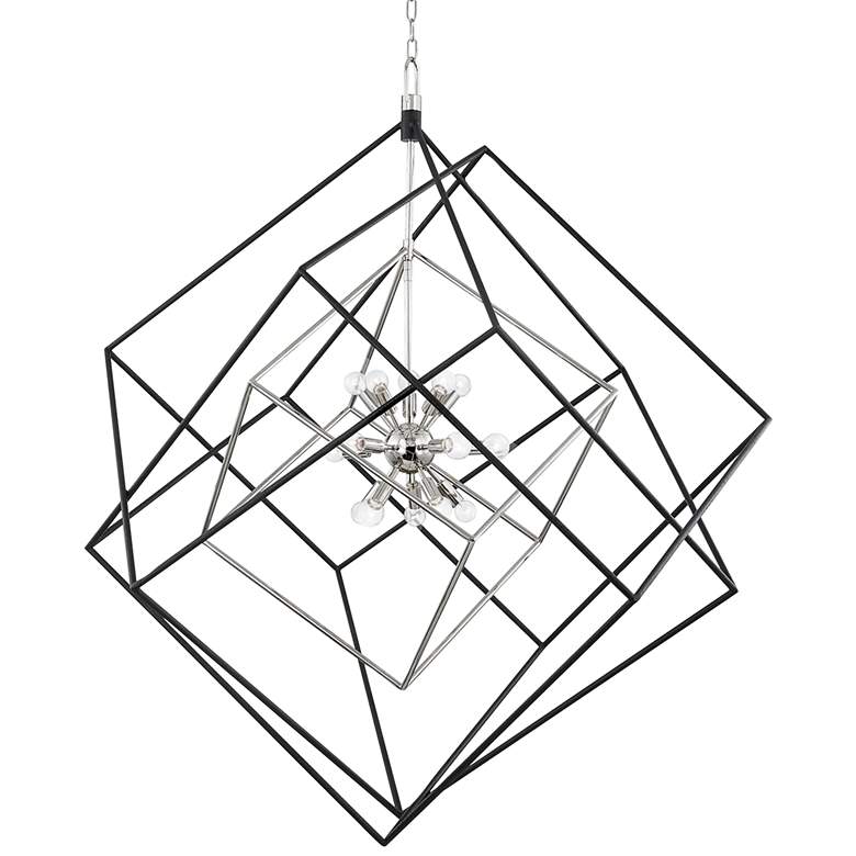 Image 1 Roundout 42" Wide Polished Nickel 15-Light Pendant Light