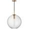 Rousseau 1 Light Pendant Ag Brass Clear