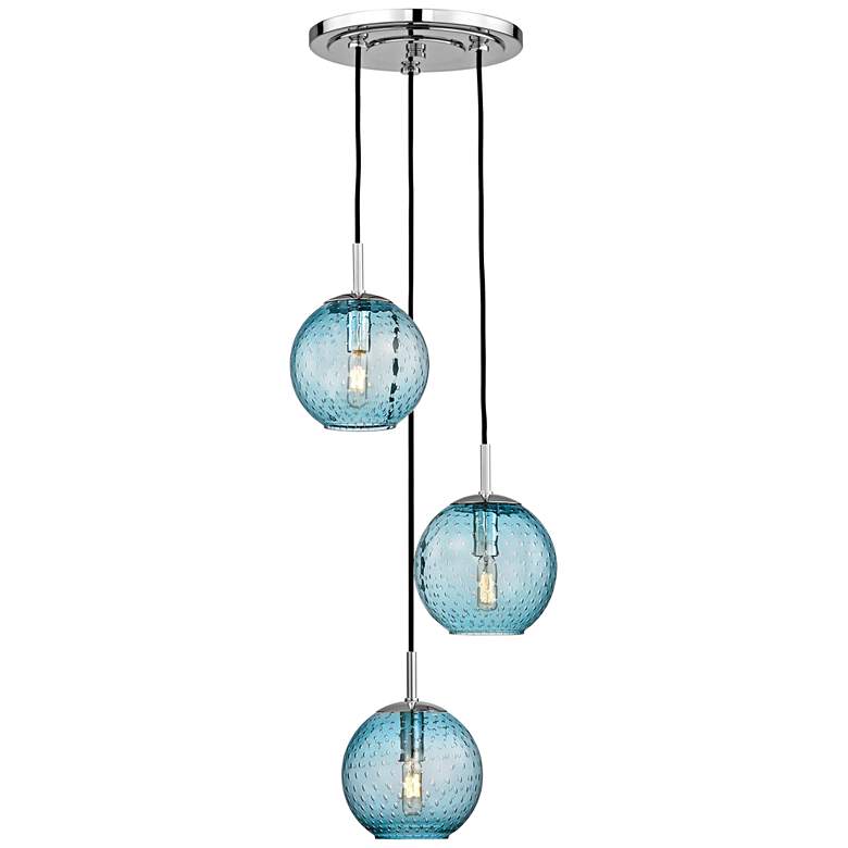 Image 2 Rousseau 13 1/2 inch Wide Polished Chrome Multi-Light Pendant