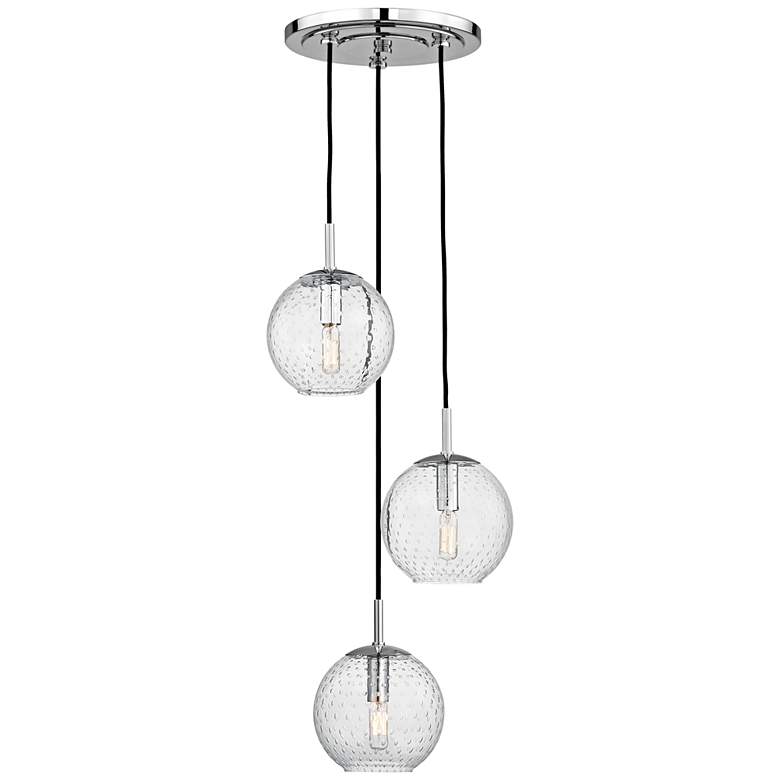 Image 1 Rousseau 14 1/4" Wide Polished Chrome Multi-Light Pendant