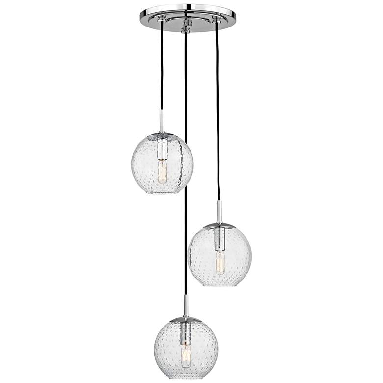 Image 1 Rousseau 14 1/4 inch Wide Polished Chrome Multi-Light Pendant