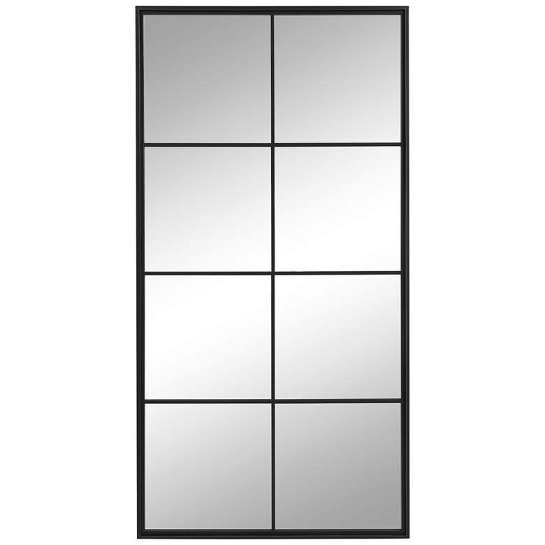Image 2 Rousseau Wrought-Iron Black 30" x 60" Wall Mirror