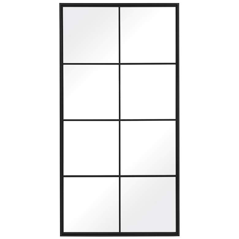 Image 2 Rousseau Wrought-Iron Black 30" x 60" Wall Mirror