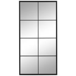 Rousseau Wrought-Iron Black 30&quot; x 60&quot; Wall Mirror