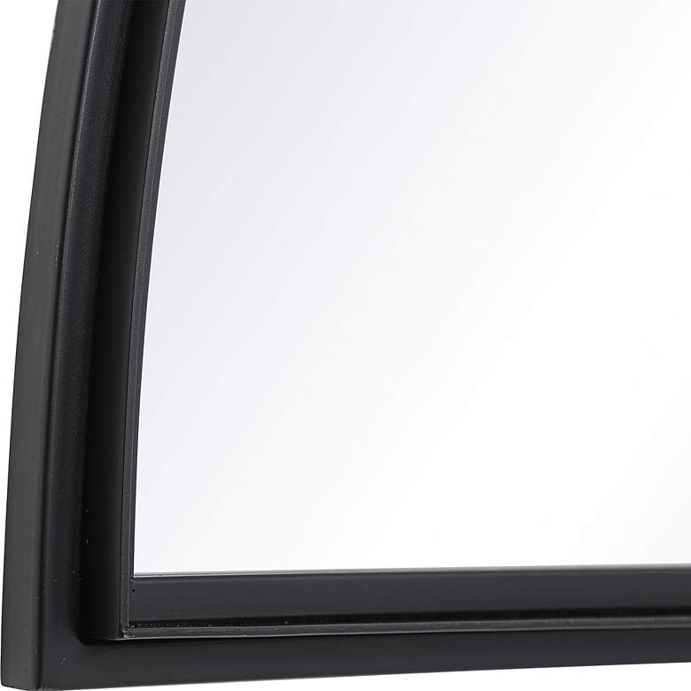 Image 5 Rousseau Wrought-Iron Black 60" x 30" Wall Mirror more views