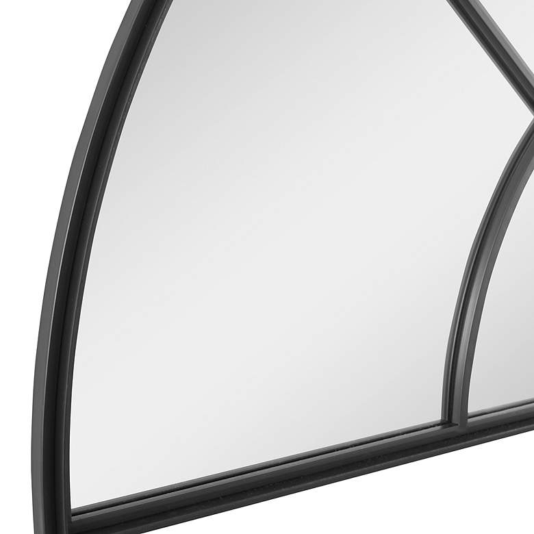 Image 6 Rousseau Wrought-Iron Black 60 inch x 30 inch Wall Mirror more views