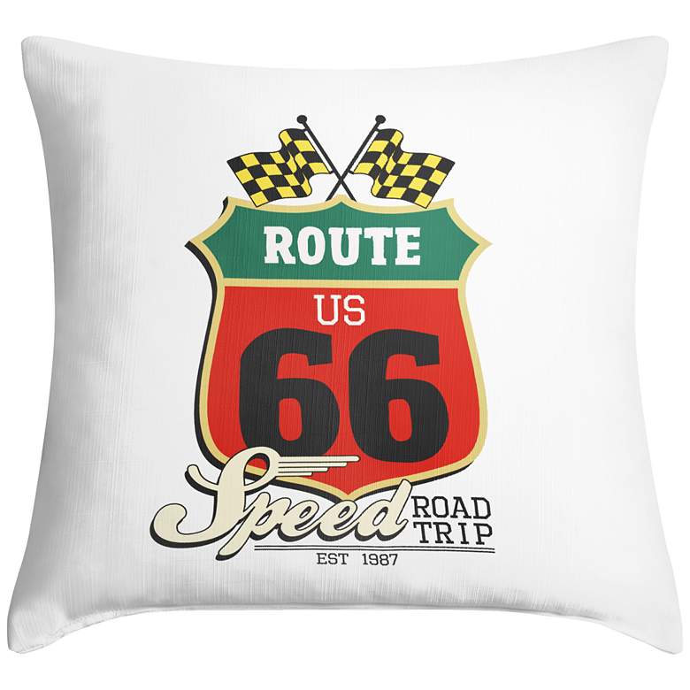 Image 1 Route US 66 18 inch Square Throw Pillow