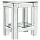 Roux Mirrored Accent Table