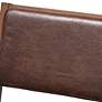 Thumbnail3 of Rovelyn Brown Faux Leather and Walnut Wood Lounge Chair more views
