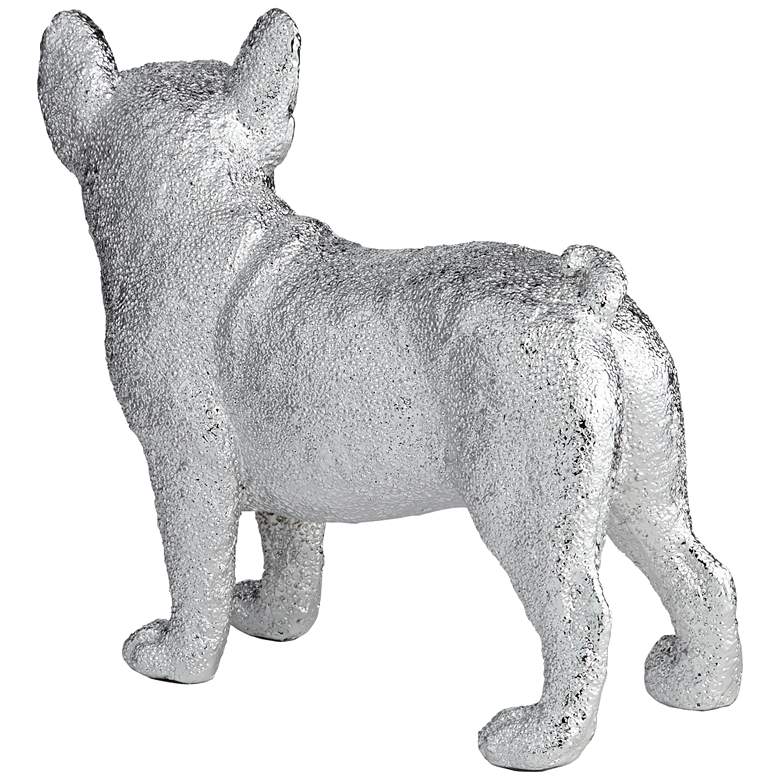 Image 5 Rover 8" High Electroplated Silver Bulldog Sculpture more views