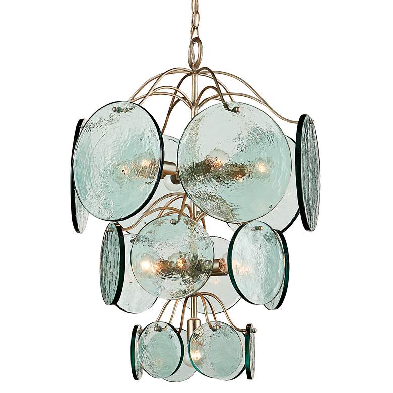 Image 1 Rovigo 20 1/2" Wide Silver Leaf 13-Light Chandelier