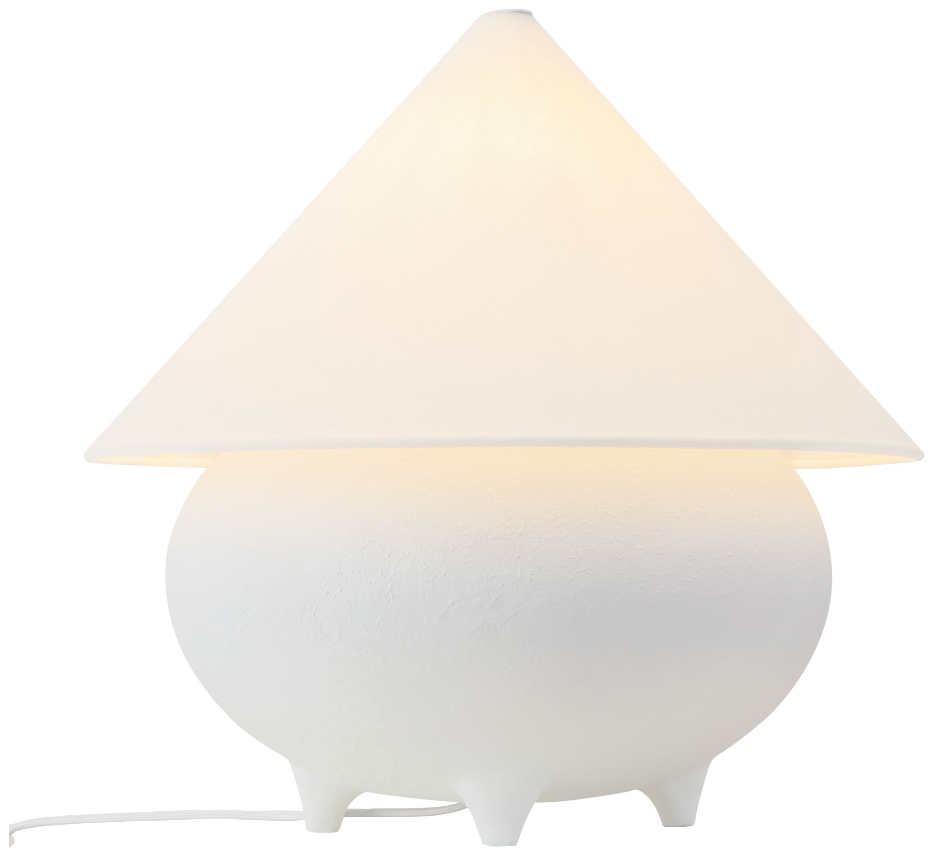 Image 2 Rowan 17-in Antique White Table Lamp with White Linen Shade