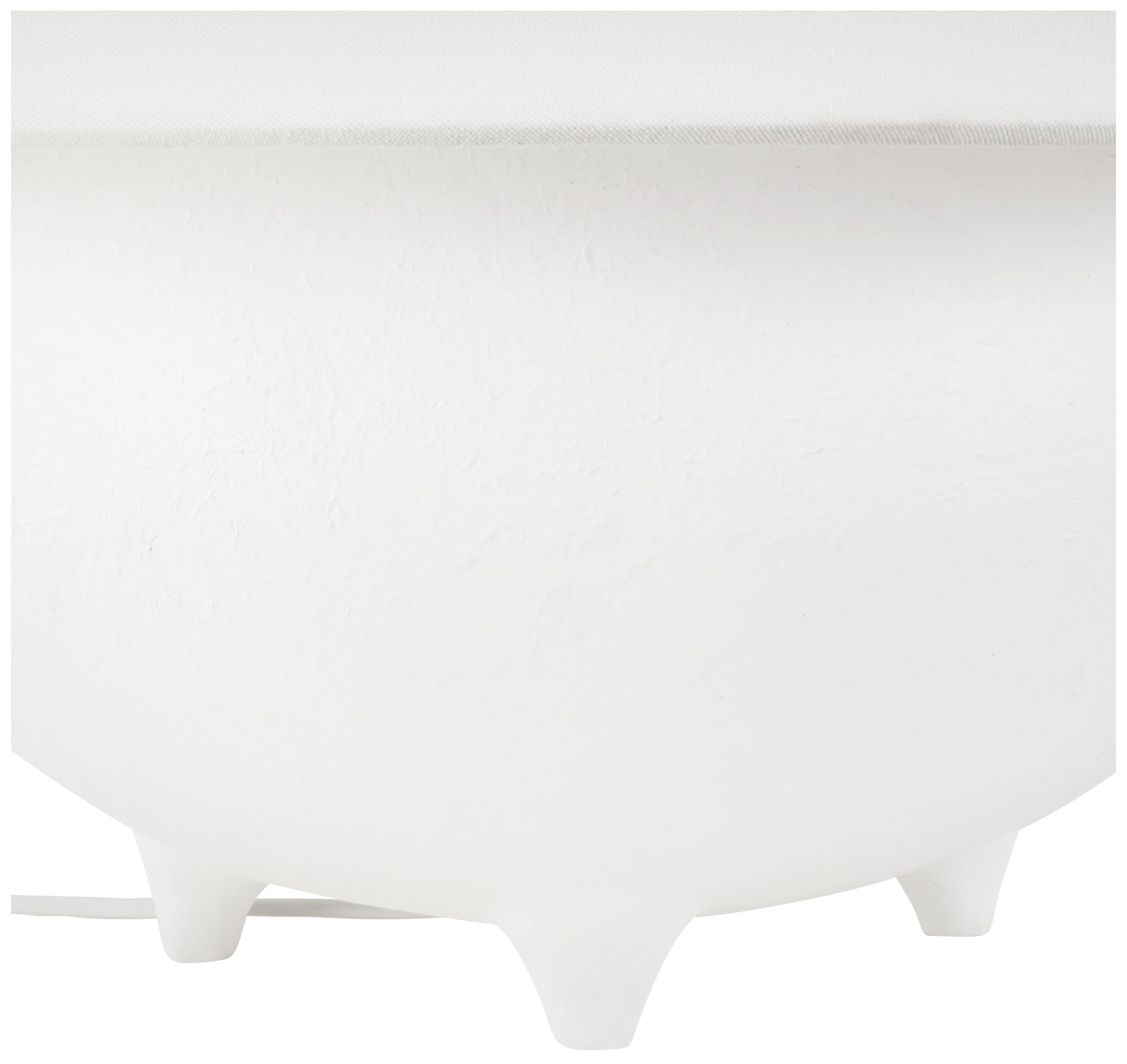 Image 5 Rowan 17-in Antique White Table Lamp with White Linen Shade more views