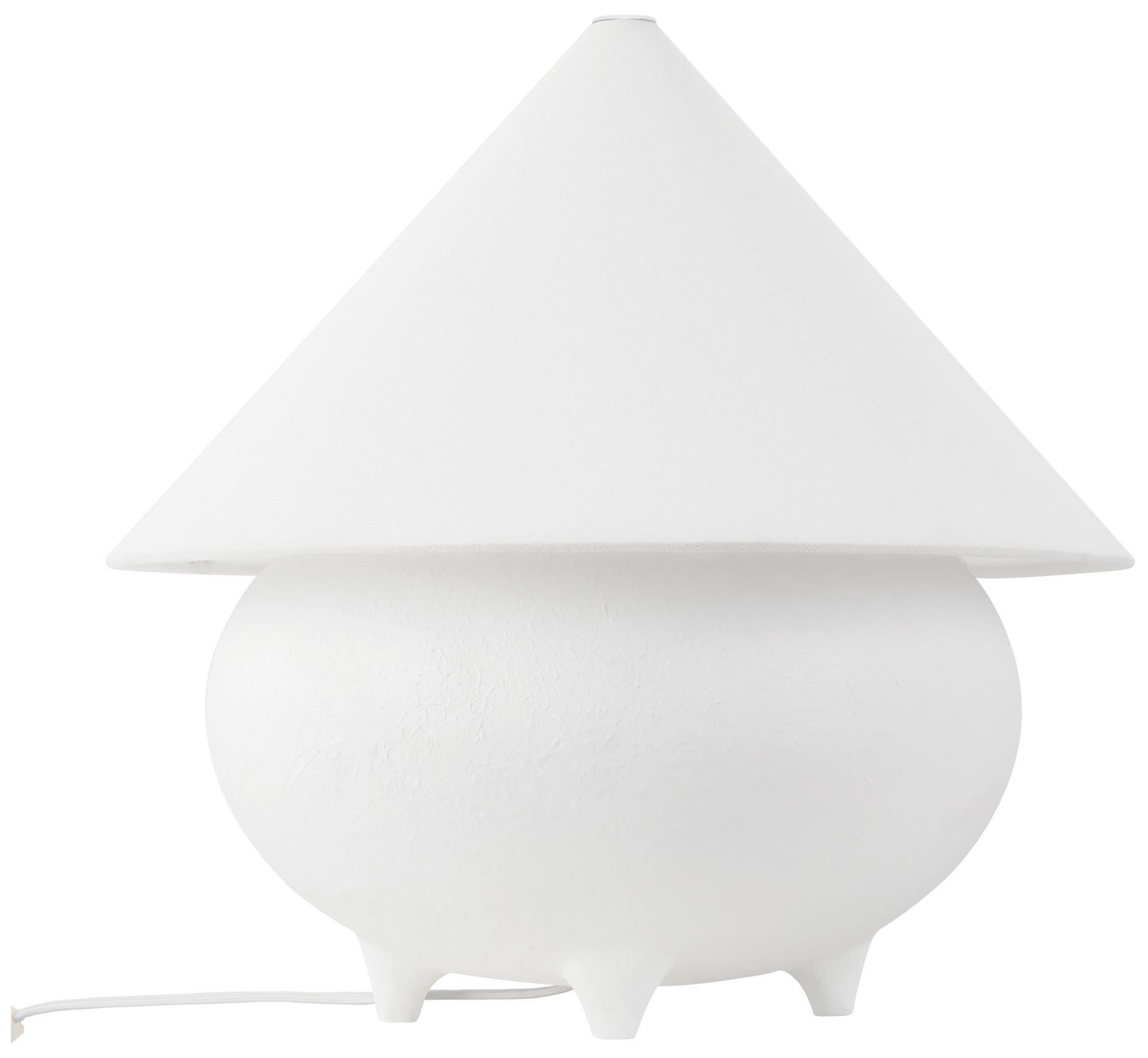 Image 6 Rowan 17-in Antique White Table Lamp with White Linen Shade more views