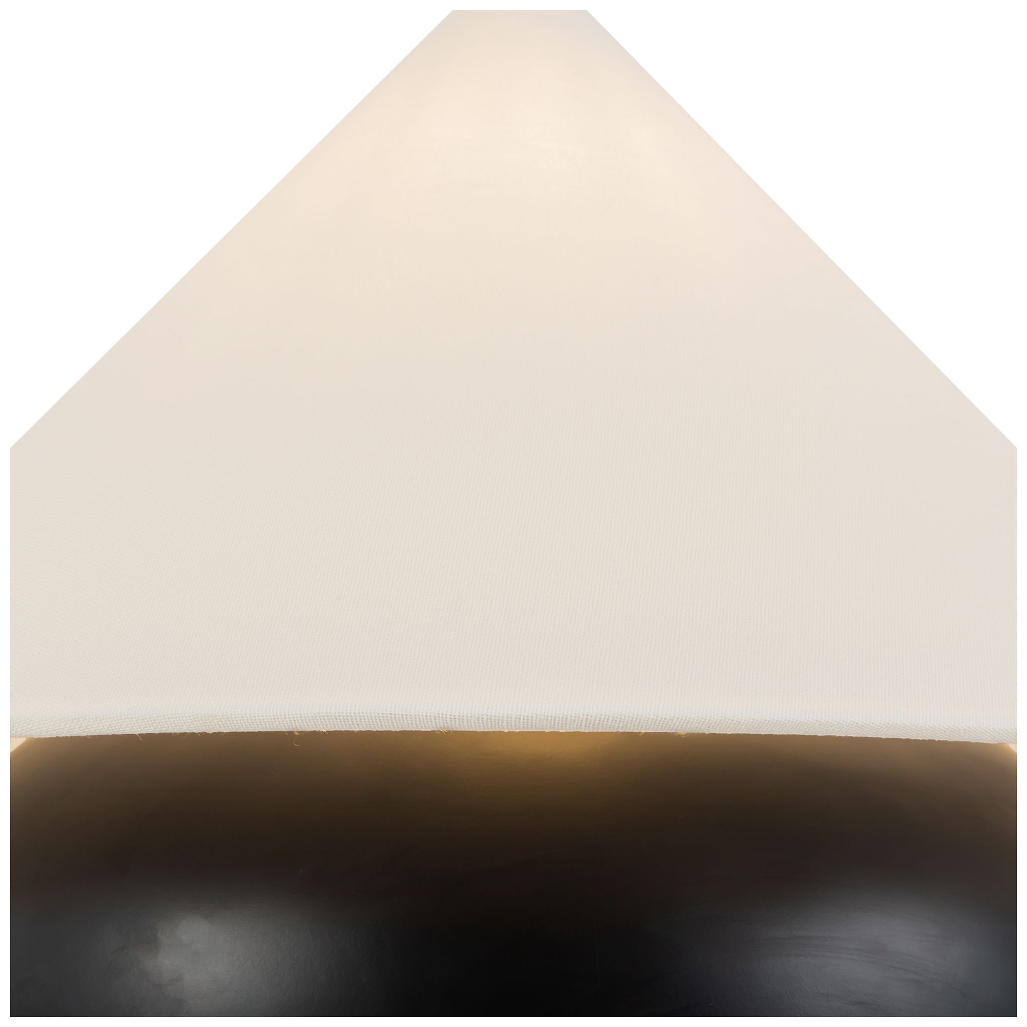 Image 4 Rowan 17-in Matte Black Table Lamp with White Linen Shade more views