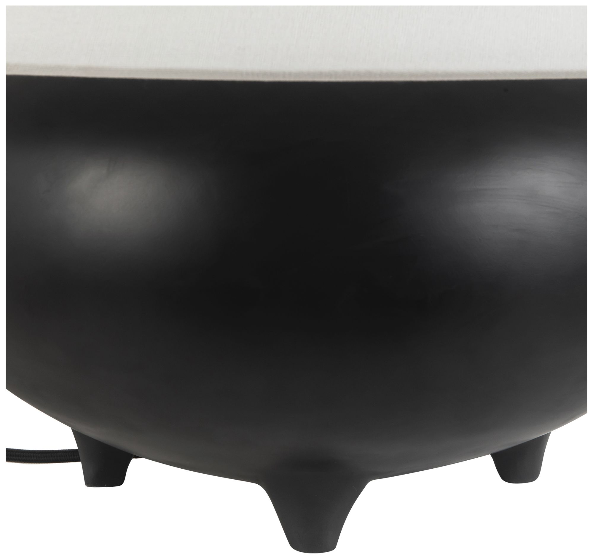 Image 5 Rowan 17-in Matte Black Table Lamp with White Linen Shade more views