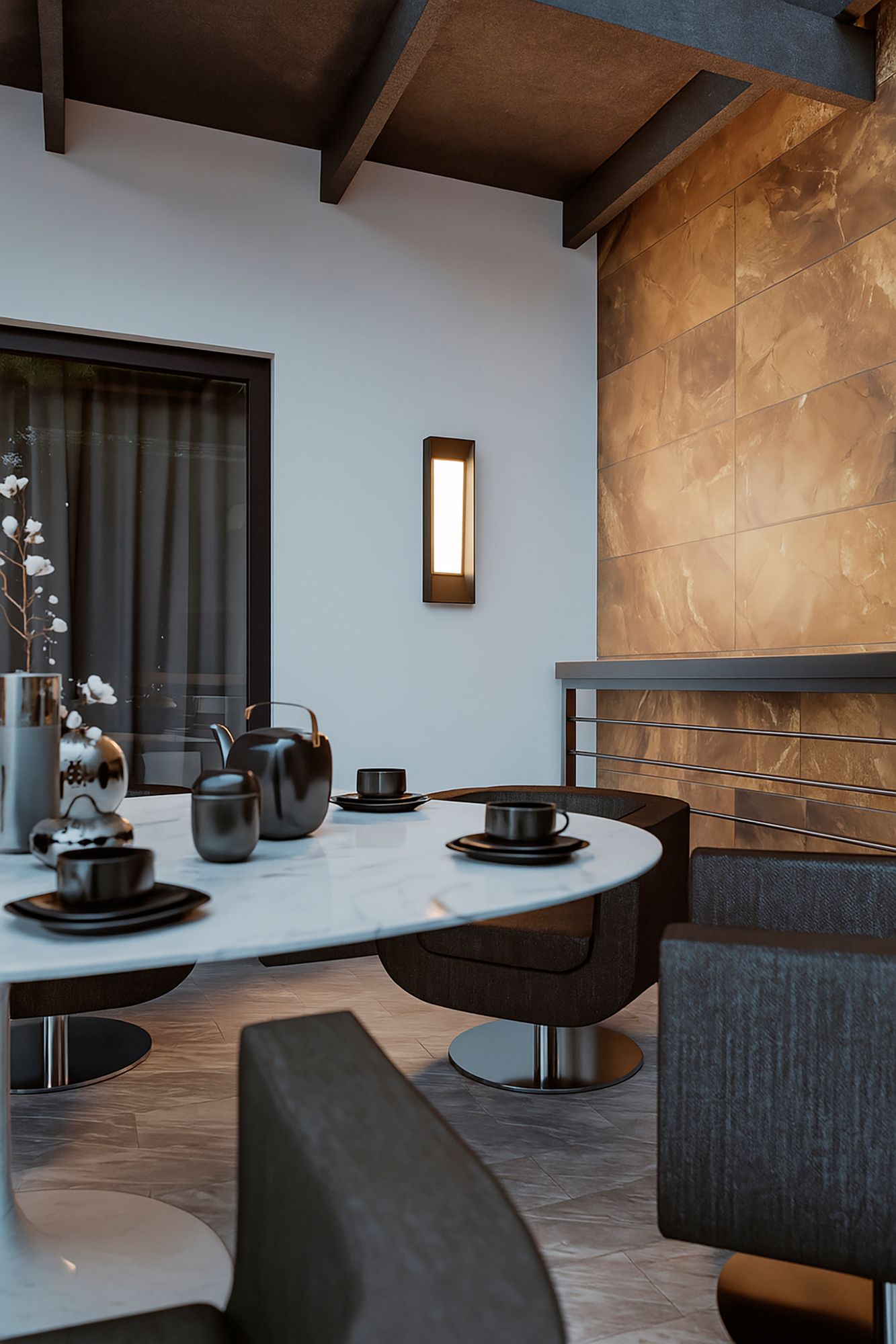 Image 4 Rowan 20" High Bronze LED Wall Sconce with White Acrylic Shade more views