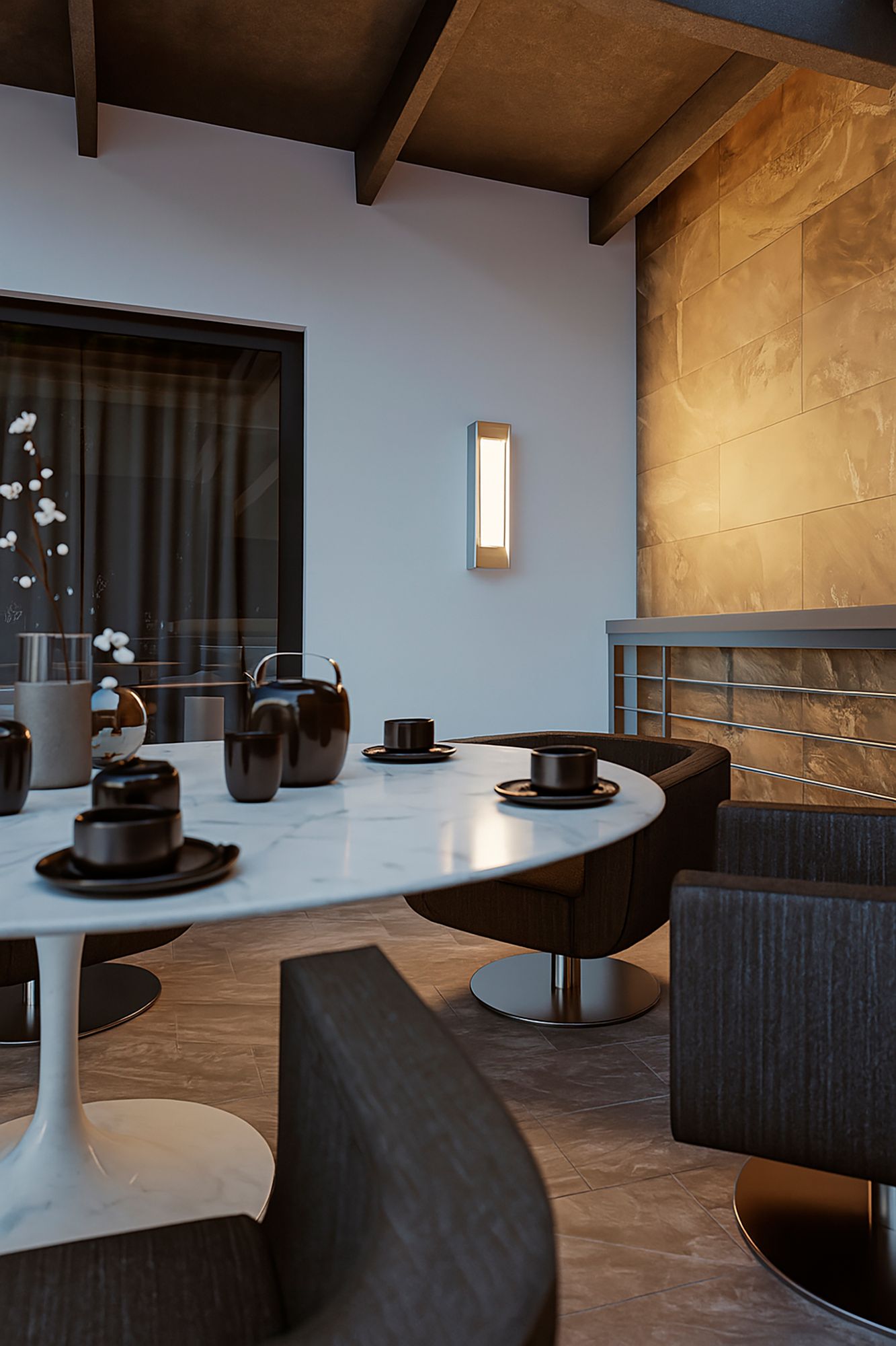 Image 3 Rowan 20" High Textured Grey LED Wall Sconce with White Acrylic Shade more views