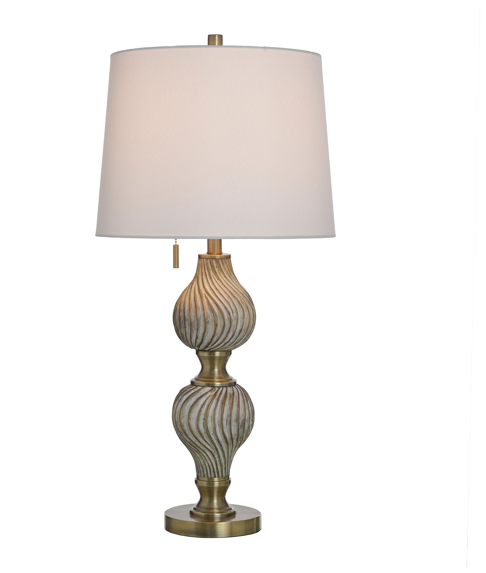 Image 3 Rowan 33" High Ash Table Lamp with White Shade more views