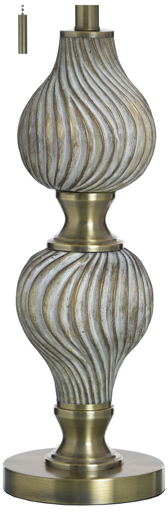 Image 4 Rowan 33" High Ash Table Lamp with White Shade more views