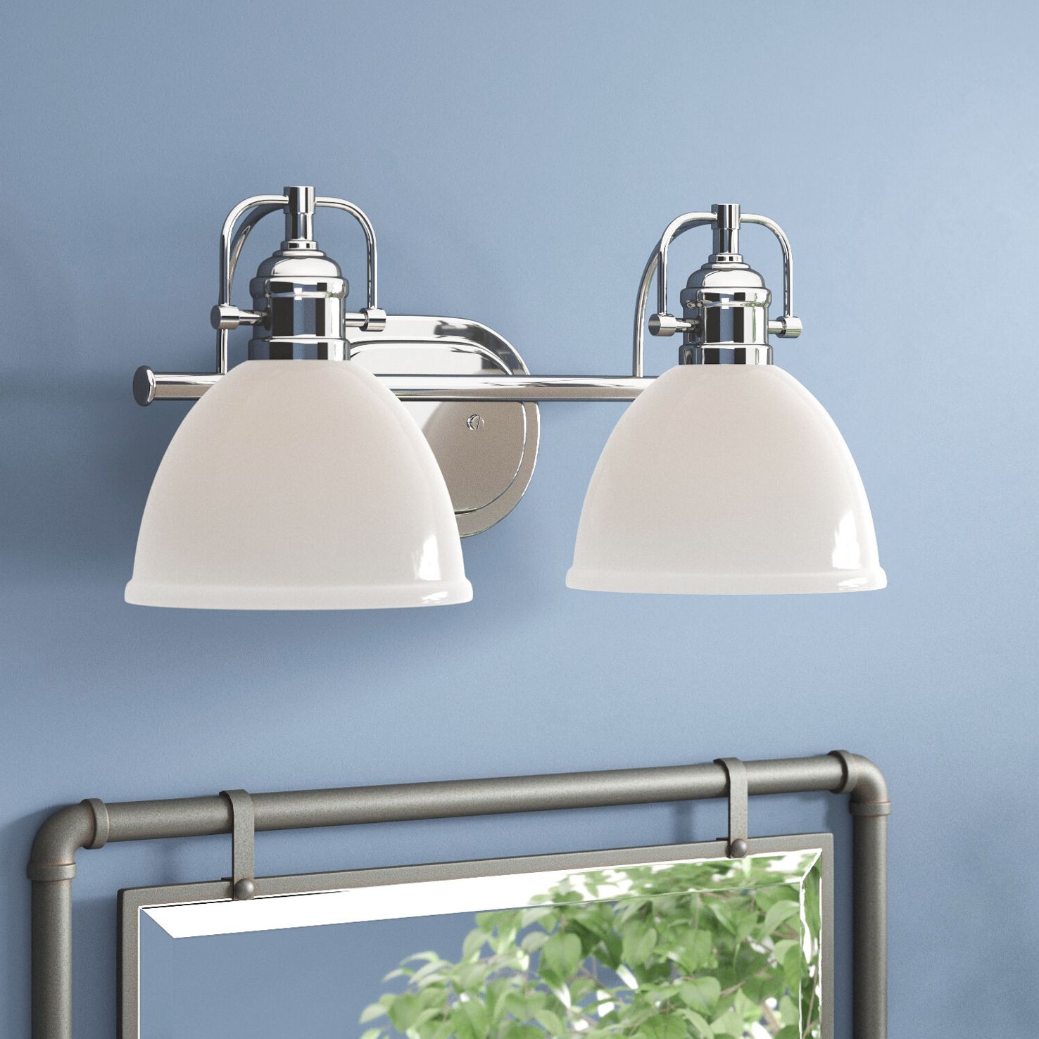 Image Rowan 7 3/4"H Chrome 2-Light Wall Sconce by Hinkley Lighting