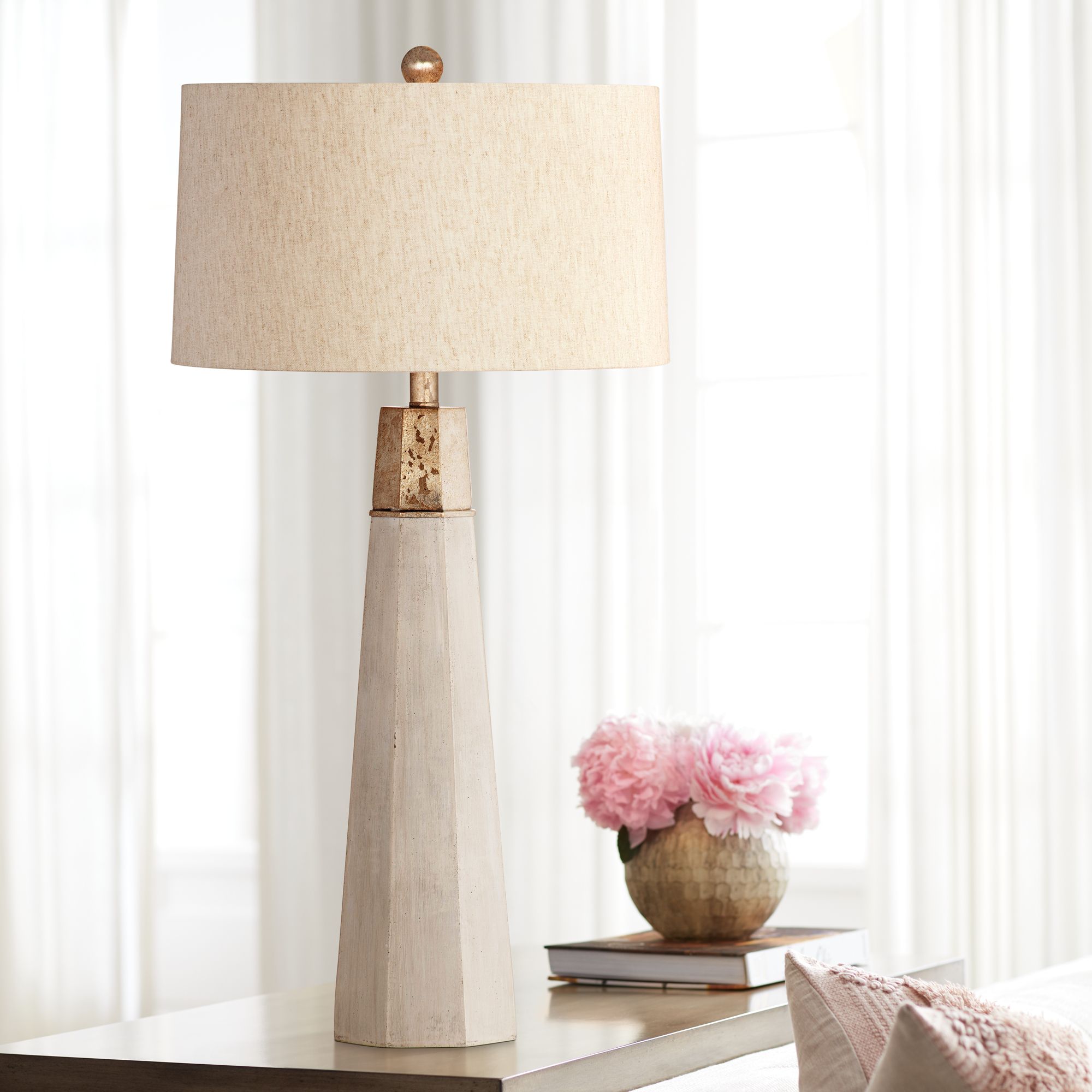 cement bedside lamps