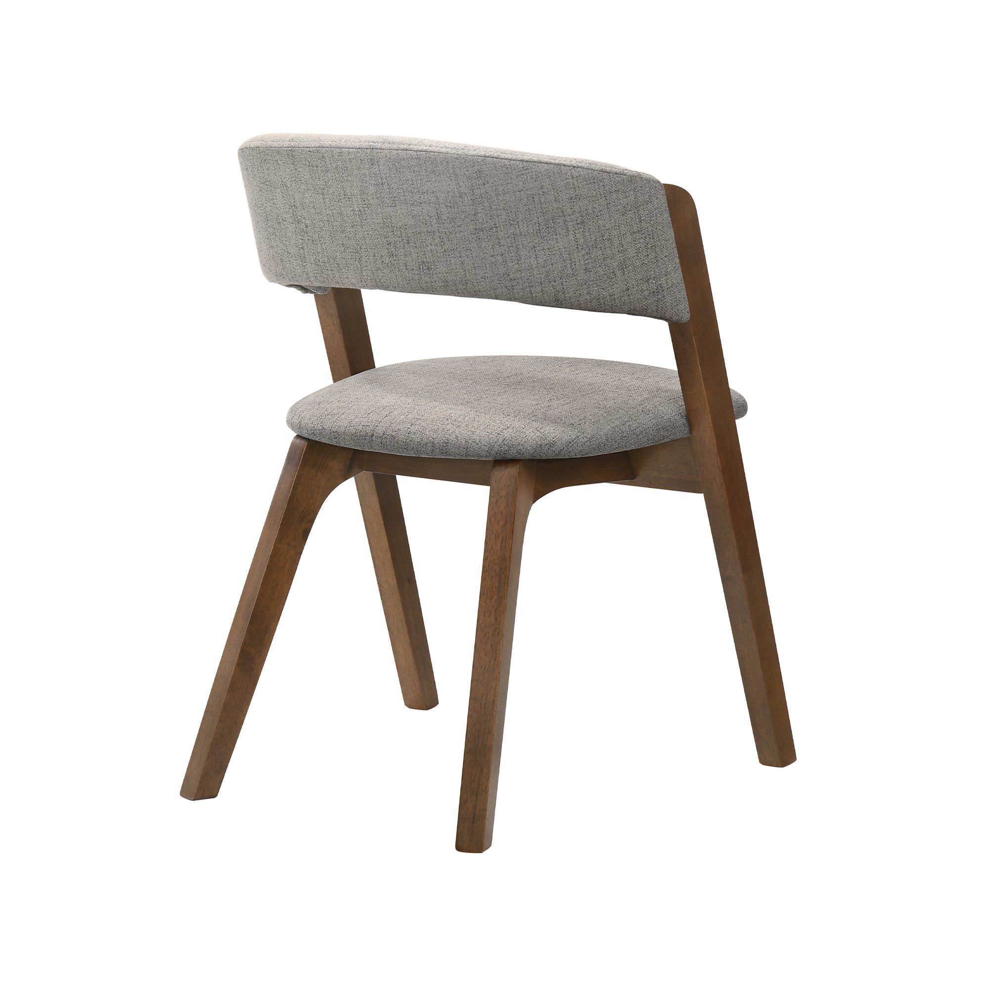Image 4 Rowan Set of 2 Dining Chairs in Gray Upholstery and Walnut Finish more views