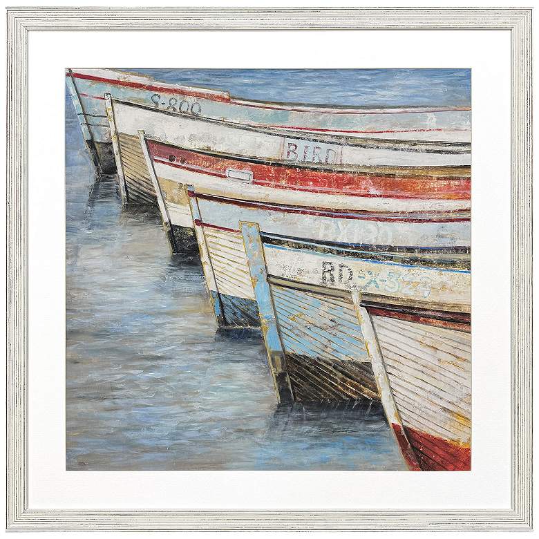 Image 1 Rowboats 39"W x 39"H Framed Art
