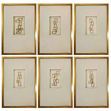 Rowe 24" High Architectural 6-Piece Wall Decor Set