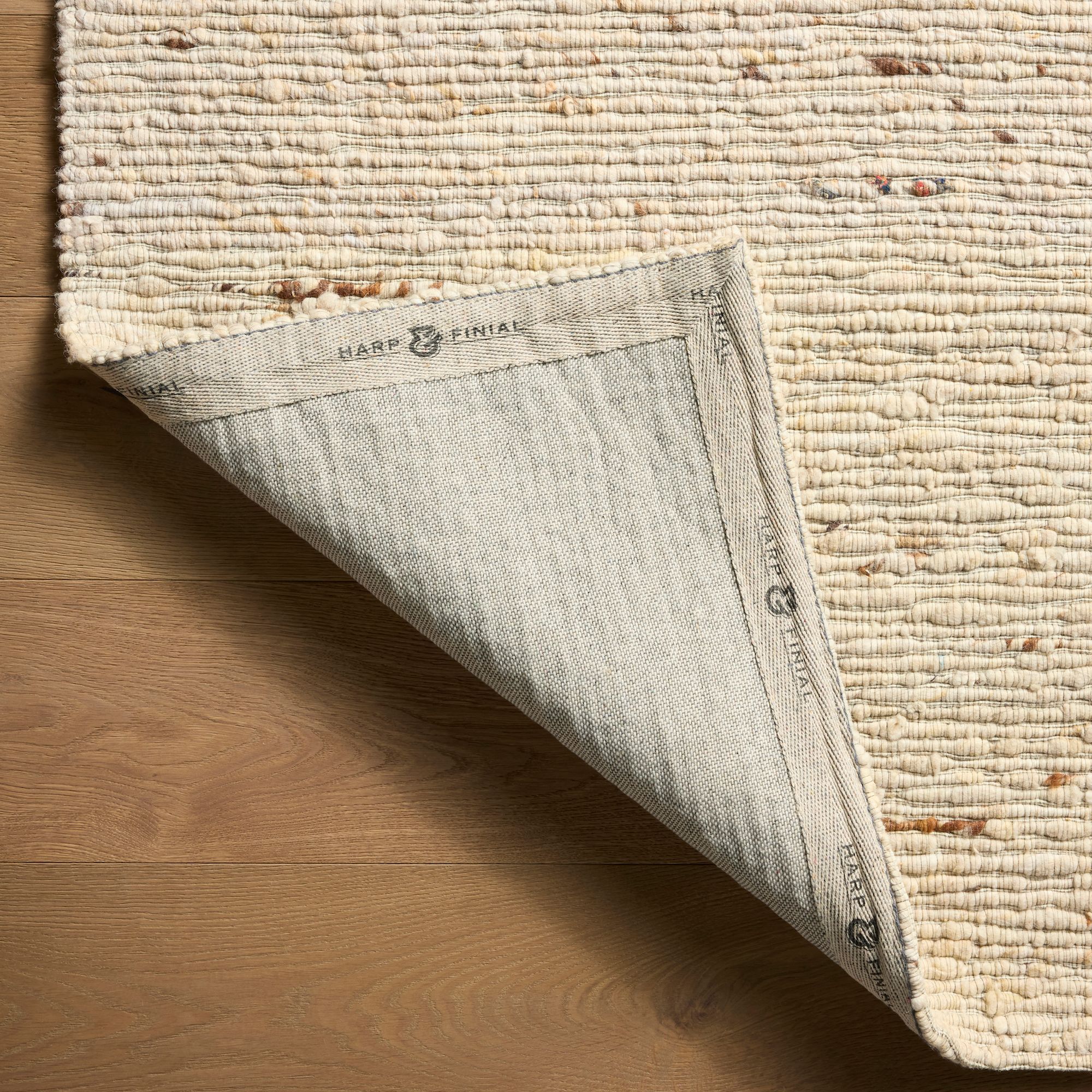 Image 5 Rowe Jacquard Woven Wool Rug Beige 8'x10' more views